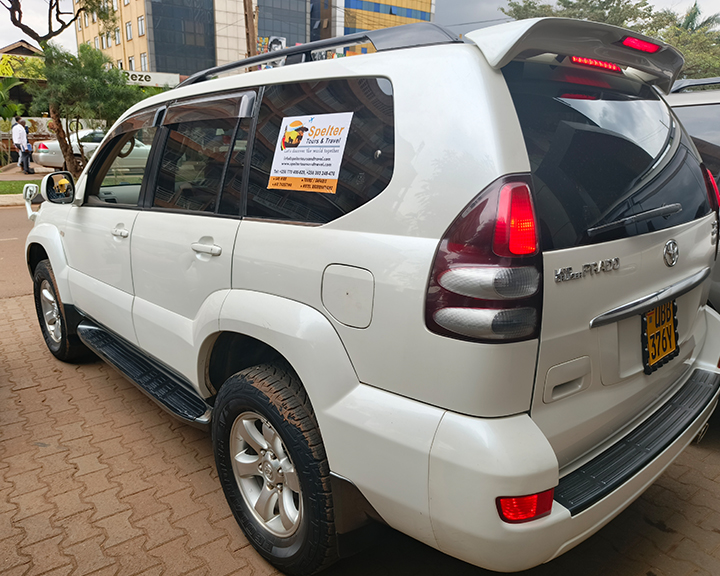 4WD Land Cruiser Prado safari vehicle Uganda